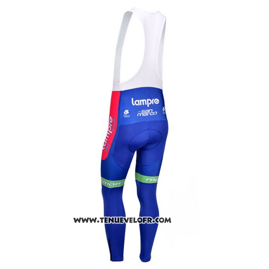 2012 Maillot Ciclismo Lampre Merida Rose et Azur Manches Longues et Cuissard